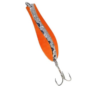 Doctor Spoon in (400) Nickel Hex Hammered / Orange Swirl