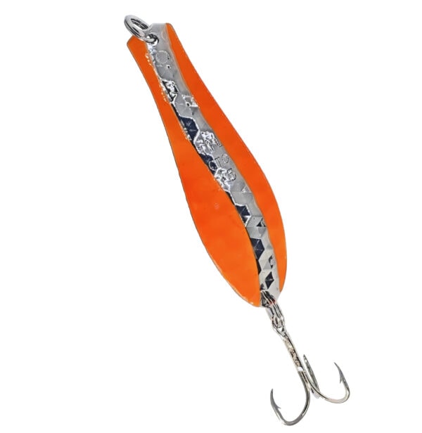 Doctor Spoon in (400) Nickel Hex Hammered / Orange Swirl