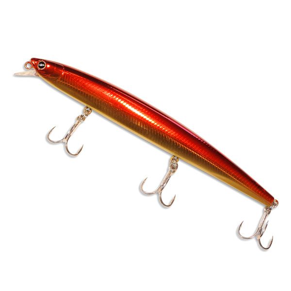 Legion Lure Large Minnow Bait in (F140-MG-103) Hot Lava - Yellow Bird  Fishing Products