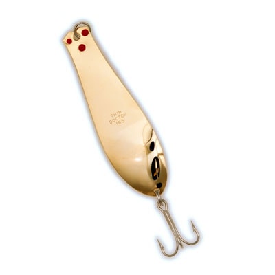 Thin Doctor Spoon in (102) Gold - Yellow Bird Fishing Products