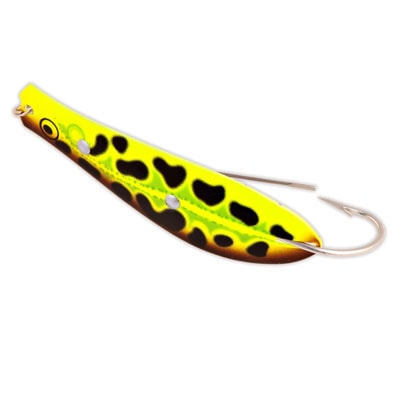 304- Nickel/Red, Size- 3-3/4" Yellow Bird Original Doctor Spoon Fishing Lure