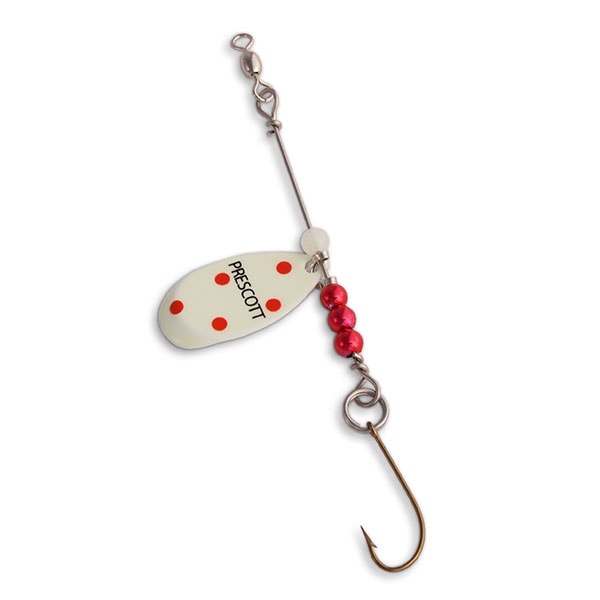 Single Blade Prescott Spinner Panfish Rig in (219) Lazerglow Yellow