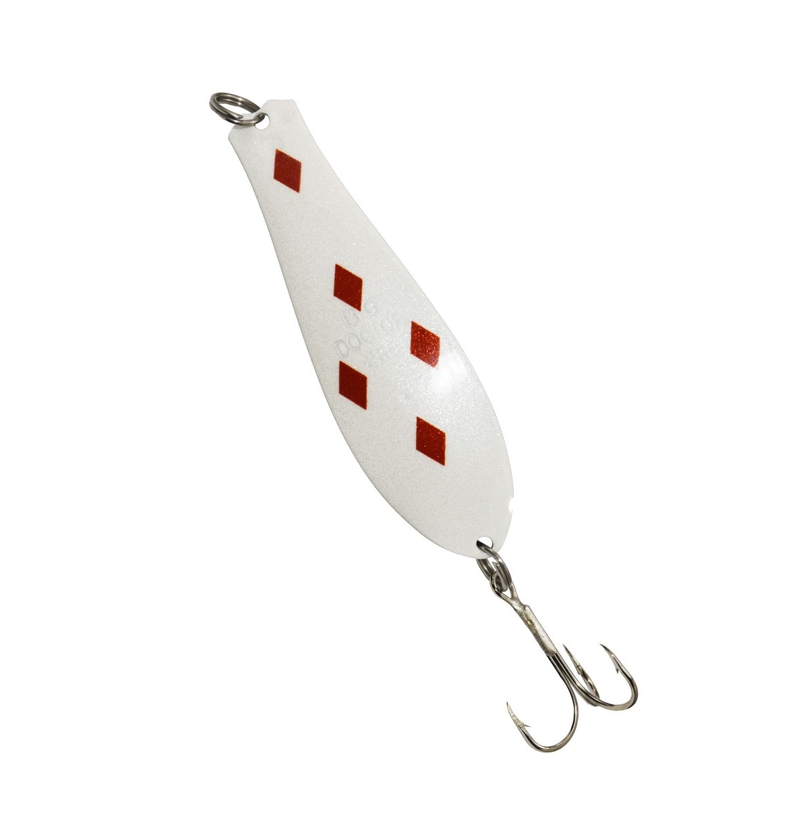 Doctor Spoon in (320) White / Red 5 of Diamonds - Yellow Bird Fishing  Products