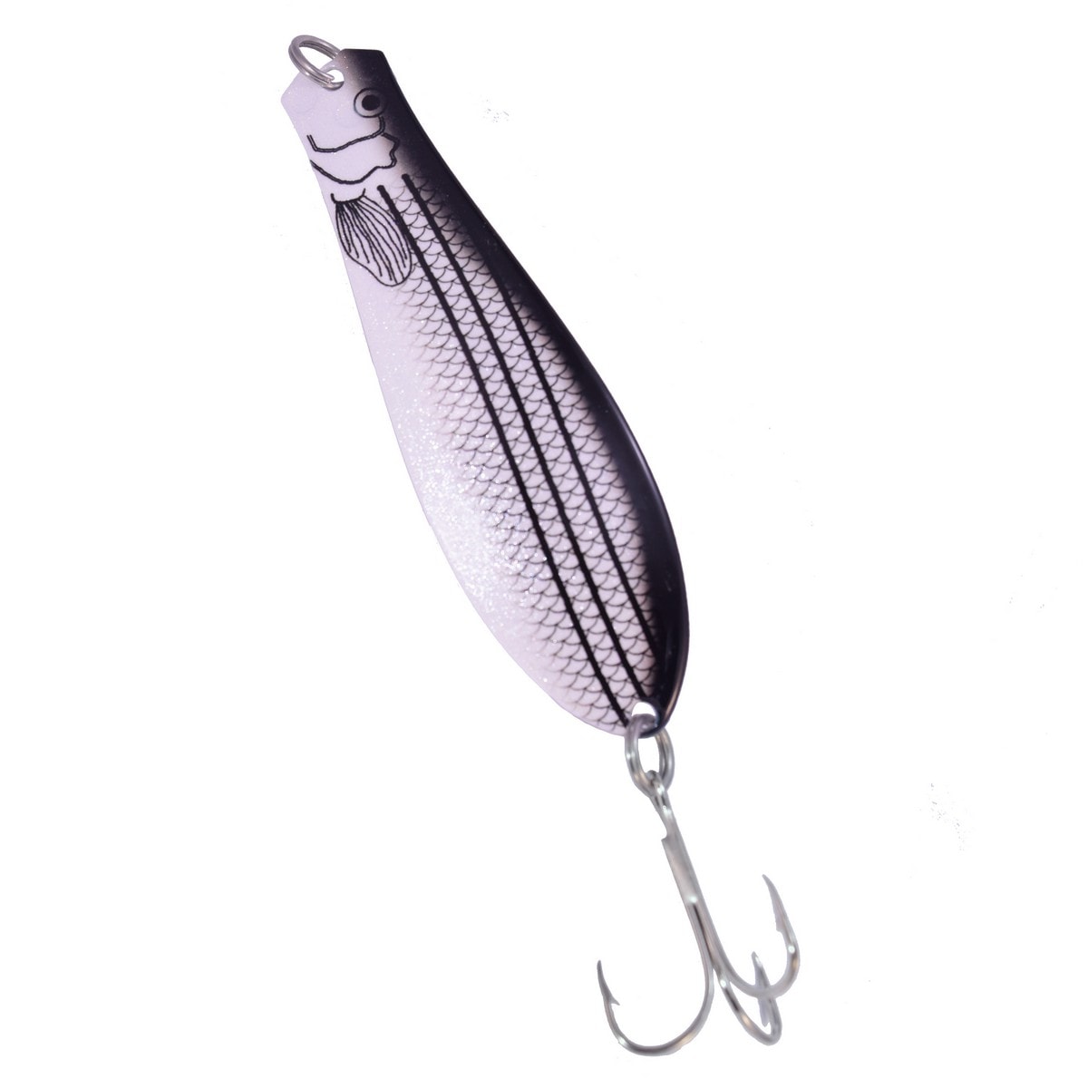 Original Doctor Spoon Fishing Lure 404- Chartreuse//Hammered Nickel Swirl, Size