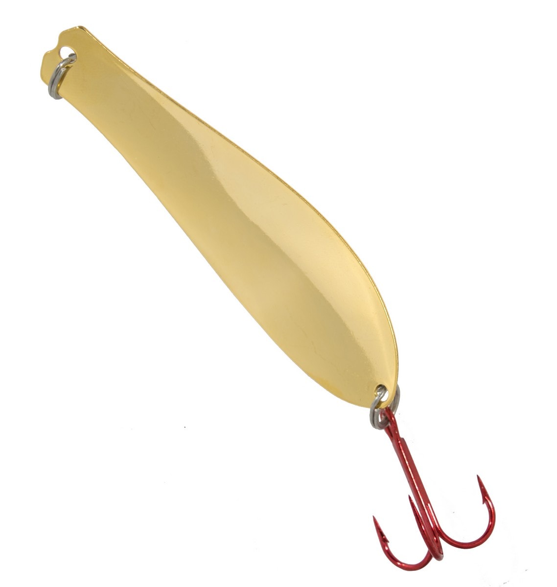 Premium Doctor Spoon with Red LazerSharp Hooks in (PM402) Hammered Gold -  Yellow Bird Fishing Products