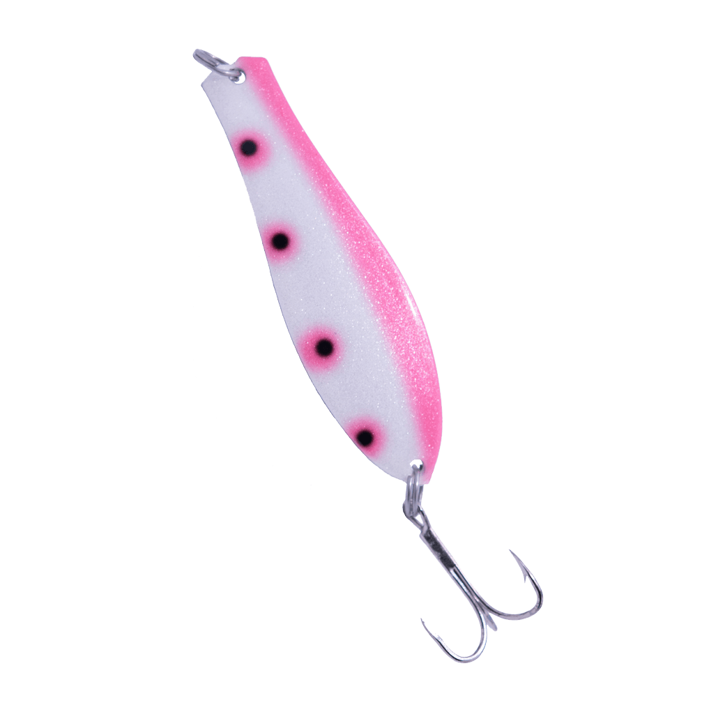 Doctor Spoon in (455) Pink Salmon - Yellow Bird Fishing Products