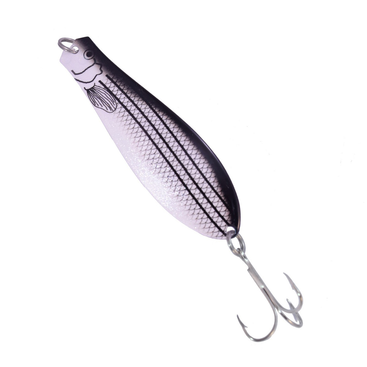 Doctor Spoon in (43) Baby Striper - Yellow Bird Fishing Products