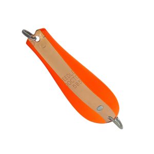 Weedless Doctor Spoon in (406) Fluorescent Orange/Copper Swirl